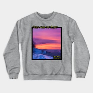 Views From the Bluff - Barn Bluff Sunrise #36, Purple Sunrise Crewneck Sweatshirt